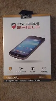 ZAGG Invisibleshield Original Screen For Samsung Galaxy S4 Mini Brand-New In Box • $15