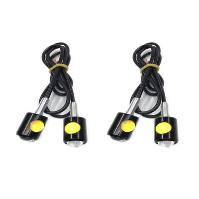 4X Universal Mini Motorcycle LED Turn Signals Indicator Amber Blinker Light Lamp • $9.99