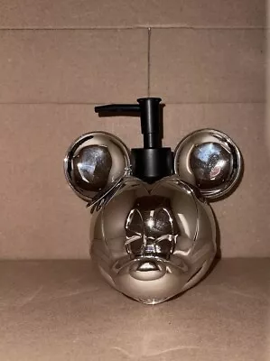 LIMITED EDITION Disney Mickey Mouse Soap Dispenser Lotion Pump Silver Metallic • $45