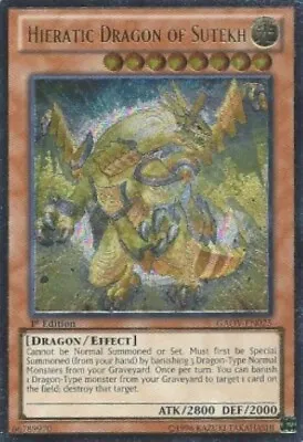 Yugioh-Hieratic Dragon Of Sutekh-Ultimate Rare-1st Edition-GAOV EN025 NM) • £8