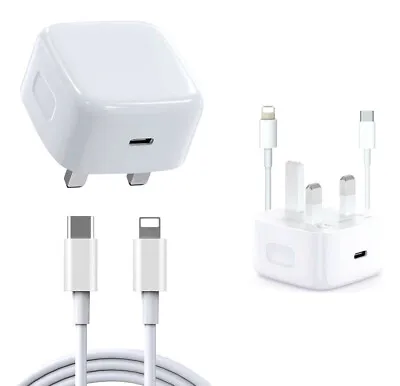 For IPhone 13/12/11/XR/X/Xs Max/8/7 IPad Air 2 Fast Charging Plug Charger Cable • £3.99