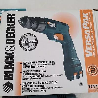 Black And Decker 7.2V Variable Speed Cordless Drill New Open Box VP840T • $35