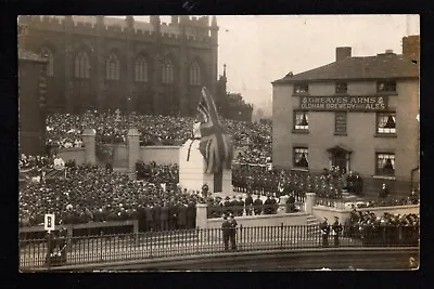 Oldham - Unveiling Of The War Memorial - Real Photographic Postcard • £18