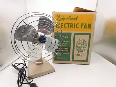 Vintage Lady Ascot Model Laf-80 Electric Desk Fan Original Box  • $55