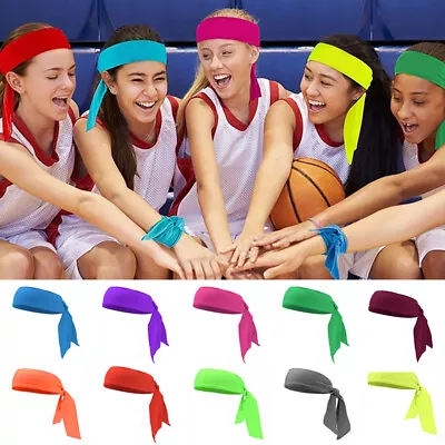 Men Women Head Tie Hair Back Band Sports Headband Ninja Bandana Wrap Sweatband . • $3.95