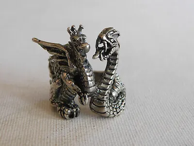 Vintage G&S 1985 Double Dragon Biker Ring Sz 9 • $44.99