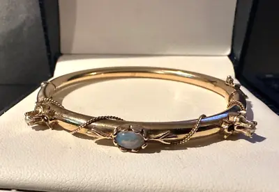 Vintage 14K SOLID YELLOW GOLD BANGLE BRACELET  12 Gr  For 6.5in Wrist • $650