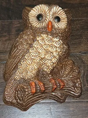 Brown Owl Vintage Foam Wall Art Hanging Plaque - Retro Bird Nature Decor MCM 70s • $15.99