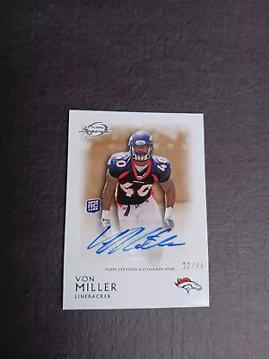  2011 Topps Gridiron Legends Von Miller Autograph Rookie Card #RA-VM 22 Of 99 • $50