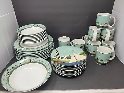 Warren Kimble Coastal Breeze Salad Dessert Plates SET OF 4  • $24.99