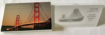 50 Anniversary-2018 San Francisco Mint Silver Reverse Proof Set-BOX ONLY-NO COIN • £5.78