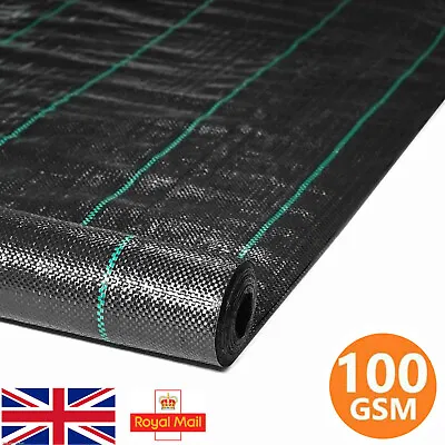 Heavy Duty Weed Control Fabric Membrane Garden Landscape Ground Cover Flooring • £92.99