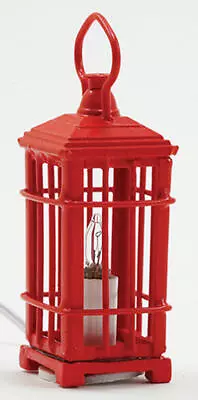 12V Dollhouse Miniature 1-1/2  Metal Red Lantern • $26.03