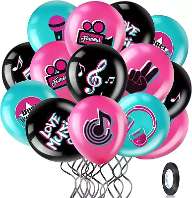 45 Pieces 12 Inch Music Themed Party Balloons Music Note Signs Birthday Party 1 • $16.52