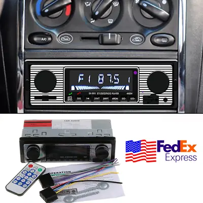 Blueteeth 1DIN Car Digital Audio USB SD FM MP3 Radio Stereo Player W/ Remote USA • $48.52