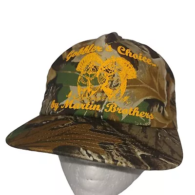 Vintage Camouflage Gobblers Choice By Martin Brothers Trucker Cap Snap Back Hunt • $25.98