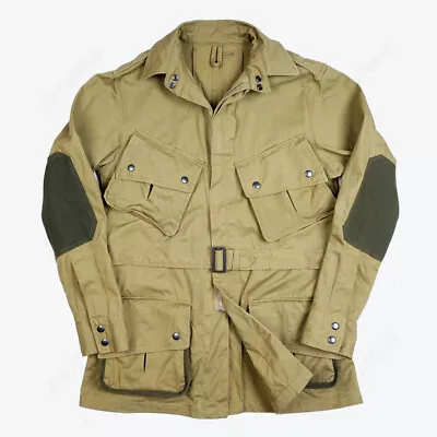 WWII US Army M42 Paratrooper Jump Jacket Coat Khaki Retro Cotton Outdoor Tops • $77.25