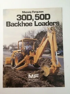 Massey-Ferguson MF 30D 50D 30/50-D Tractor Backhoe Loader Brochure Orig MINT '82 • $19.99