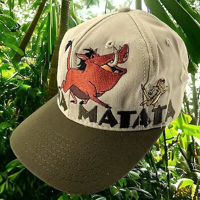 Vintage Disney Lion King Hakuna Matata Snapback Goofys Hat Co No Worries • $59.97