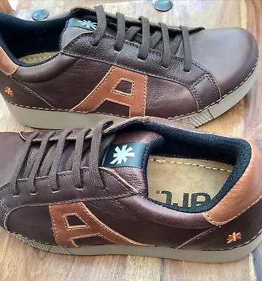 £75 • Buy The Art Company Brown Leather Trainer Shoes 39 UK6 BNWOB