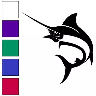 Marlin Swordfish Jump Vinyl Decal Sticker Multiple Colors & Sizes #6849 • $15.57