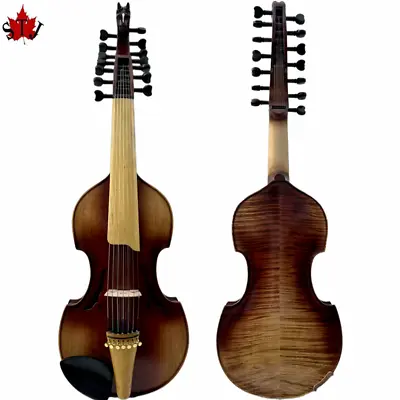 Baroque Style Master 7×7 Strings 16  Viola D'Amore Carved Horse Scroll#15435 • $1199