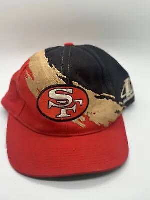 Vintage RARE Wave San Fransisco 49ers Hat 90s Logo Athletic Snapback NFL SF VTN • $80