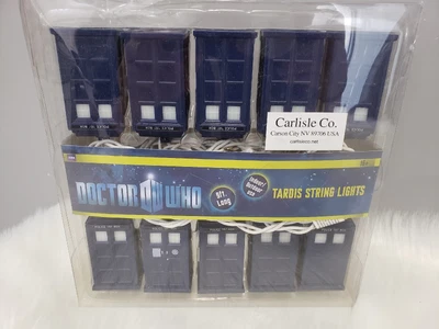$16 • Buy DOCTOR WHO Tardis String LIGHTS Indoor/Outdoor Electric Blue Vintage Phone Booth