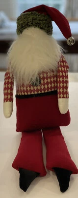 $39 • Buy WOOF & POOF 22” Music Box Santa Claus Plush Works Plays “Deck The Halls” Button