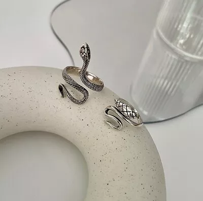 Vintage 925 Sterling Silver Snake Ring Unique Snake Ring • $9.99