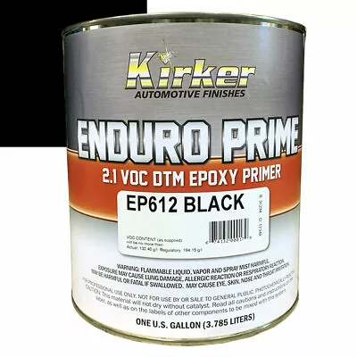 Kirker Enduro Prime Epoxy Primer 1 Gallon - Black - EP612 • $87.99