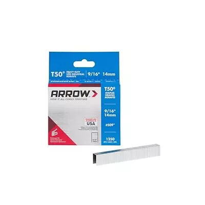 Arrow 509 Heavy Duty T50 9/16-Inch Leg Length 3/8-Inch Crown Staples For Upho... • $12.65