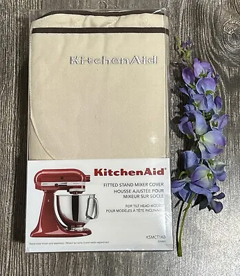 KitchenAid Fitted Stand Mixer Cover Quilted KSMCT1SF Tilt-Head / Khaki Cotton • $32.88