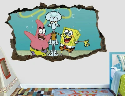 £48.73 • Buy Spongebob Squarepants Custom Wall Decals 3D Wall Stickers Art AH489