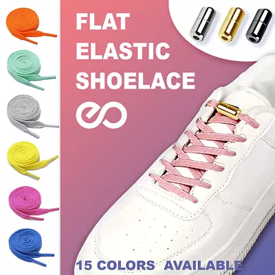 No Tie Locked Elastic Shoelace Shoe Lace Lazy Laces Sneakers Sports Kids Adults • $4.39