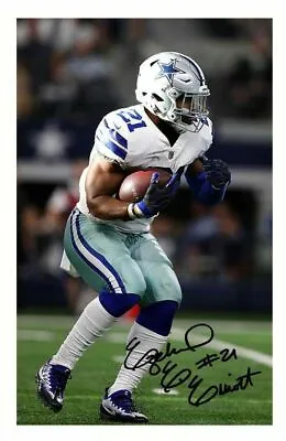 Ezekiel Elliott - Dallas Cowboys Autograph Signed Photo Poster • £6.89