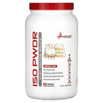 ISOpwdr Whey Protein Isolate Birthday Cake 1.52 Lbs (690 G) • $49.99