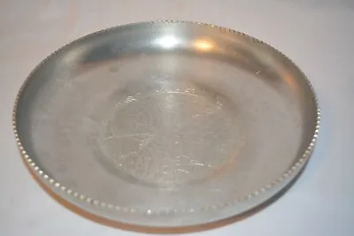 Vintage Hand Forged Metal Aluminum Dish Bowl Grape Leaf Design • $10.95