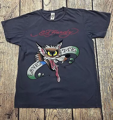Vintage Ed Hardy Wolf Love Me T Shirt Size M • $25