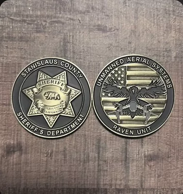 Stanislaus County Sheriff UAS Drone Challenge Coin Police Coin • $19.99