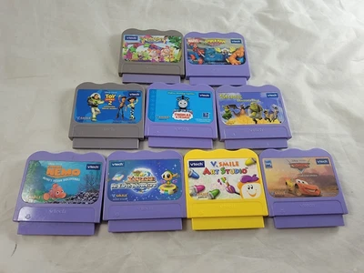 $24.99 • Buy Lot Of 9 Vtech V Smile Learning System Games Cartridges Cars Thomas Toy Story