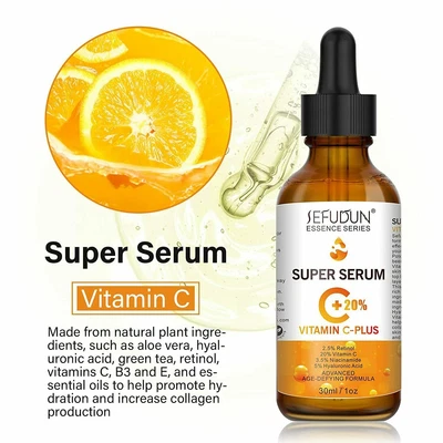 $10.34 • Buy Vitamin C Face Serum Hyaluronic Acid Pure Retinol Anti-Aging Skin Anti Wrinkles