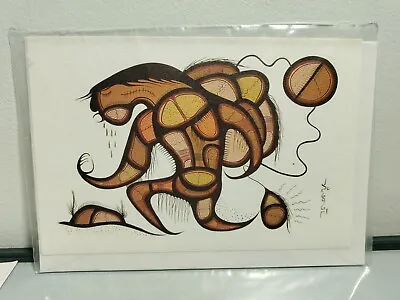 Josh Kakegamic  Man's Burden  Native American Artist Wah-Sa Gallery Card • $16