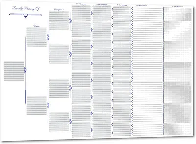 £5 • Buy A2 Pedigree Family Tree Chart (Family History / Genealogy Chart)