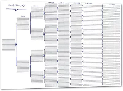£5 • Buy A2 Pedigree Family Tree Chart (Family History / Genealogy Chart)