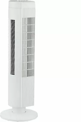 Challenge 29 Inch 3 Speed Oscillating Floor Tower Fan - White 8763318 • £27.99