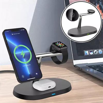 $24.99 • Buy FDGAO 3in1 15W Wireless Charger Station For Apple Watch Air Pods IPhone 14 13 12