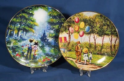 Two Dominic Mingolla Plates -  Moon Mist  And  The Balloon Man  • $12.99