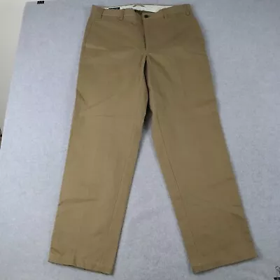 Orvis Pants Mens 36 Ultimate Khaki Chino Cotton Flat Front Brown NWT • $34.99