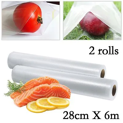 £8.79 • Buy 28cm X 12m Cheapest Textured Vacuum Sous Vide Food Sealer Storage Bags